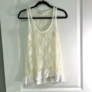 White lace tank